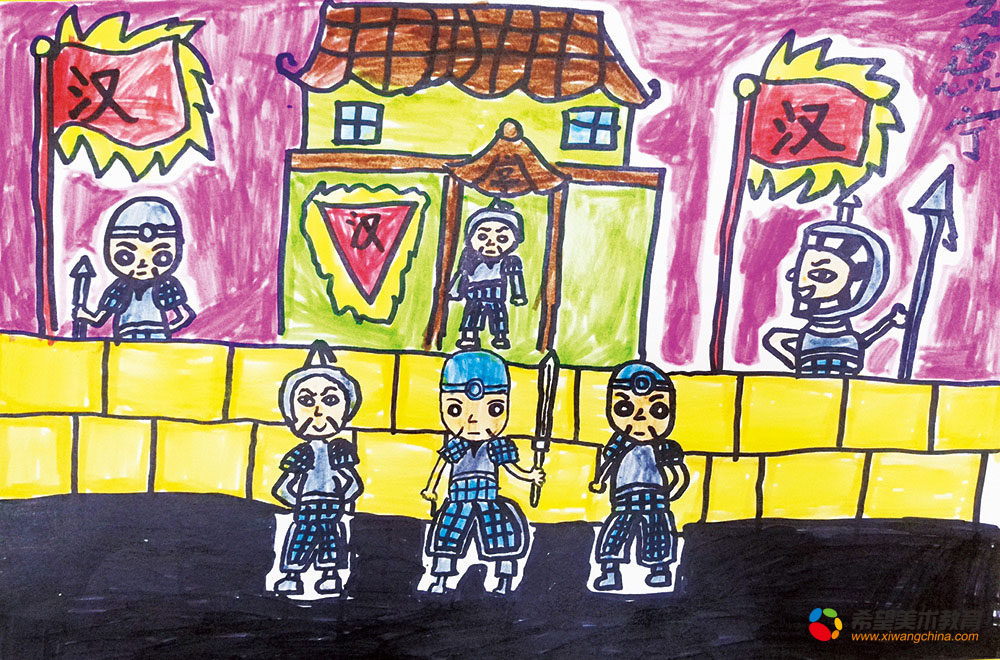 希望美术教育儿童美术场景画作品欣赏