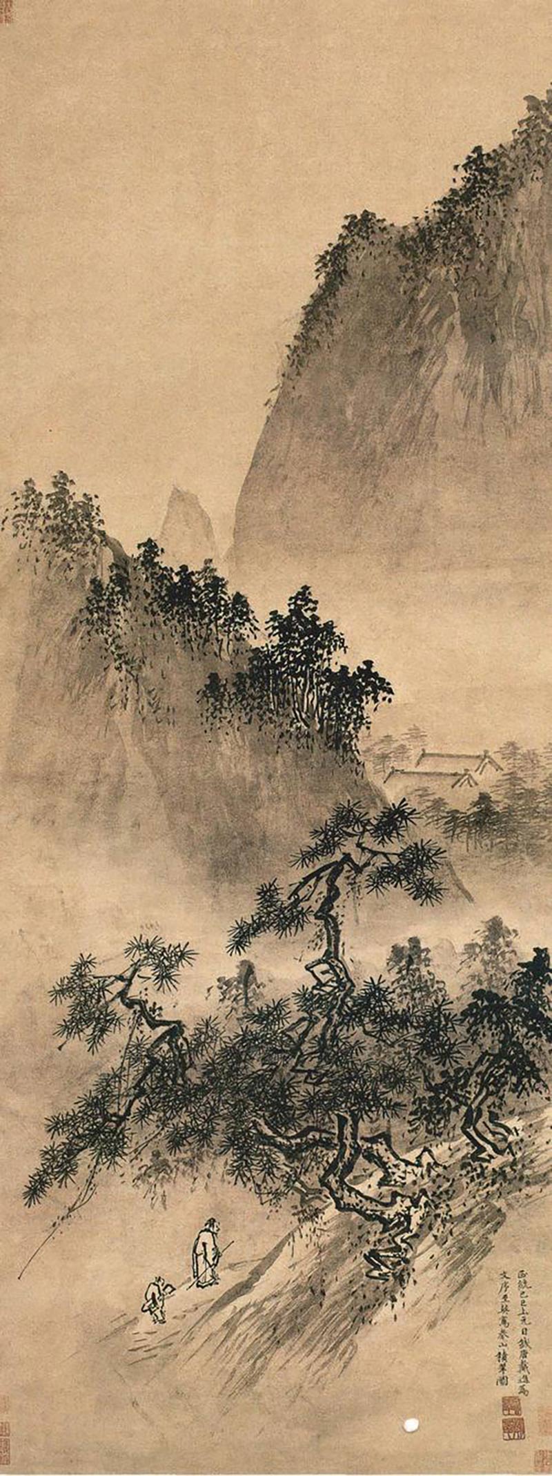 《春山积翠图》