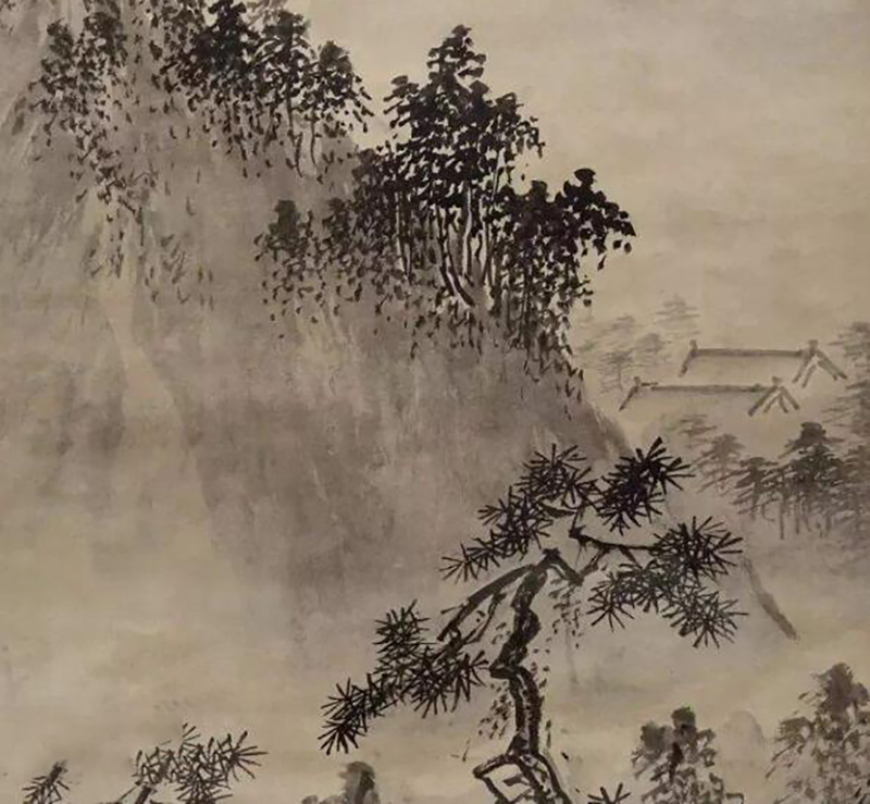 《春山积翠图》局部