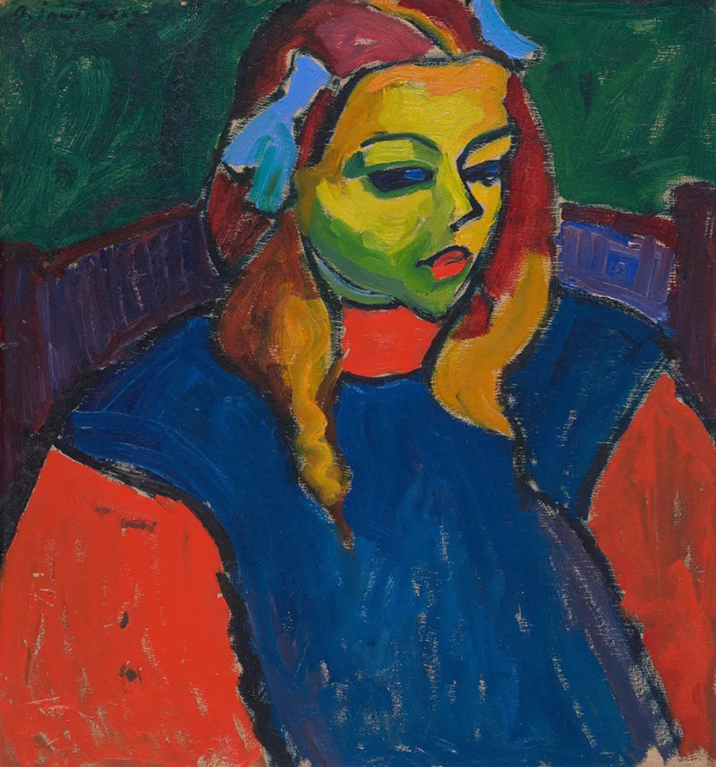 世界名画《绿脸女孩》